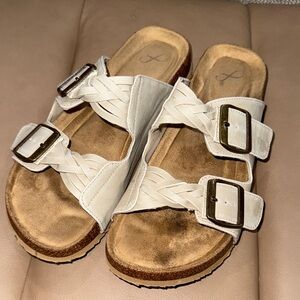 Freefly Cream Buckle Sandals